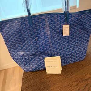 SOLD Goyard Goyardine Blue Large Tote Brand New